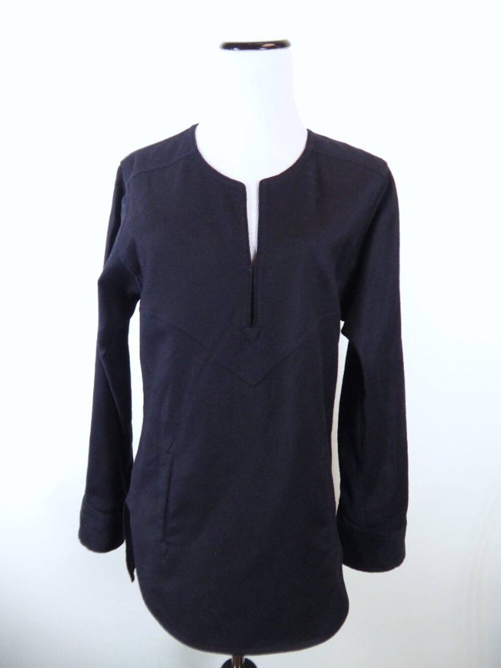ETOILE ISABEL MARANT wool stretch SLIT NECK Top M